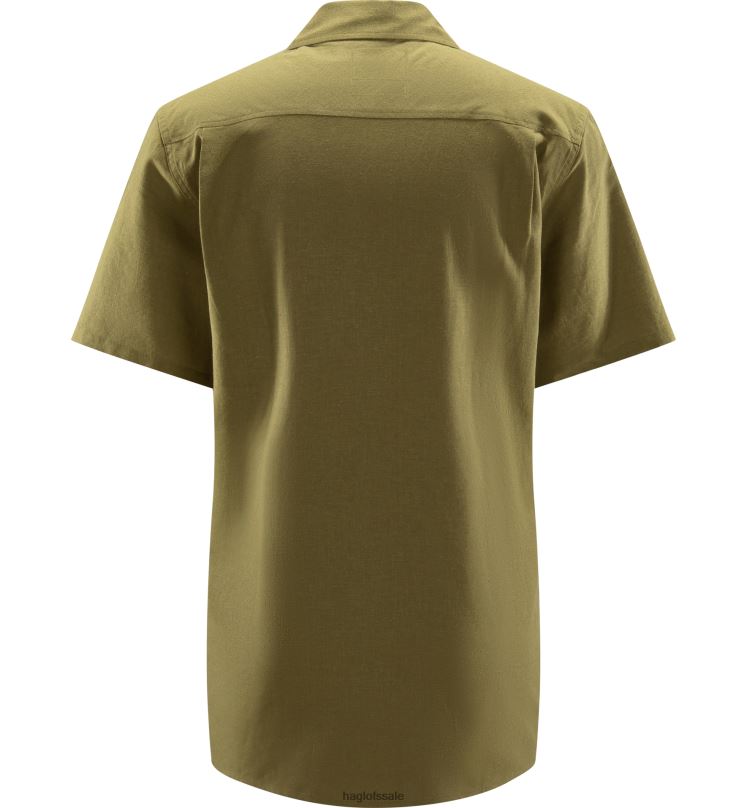 Olive Green Men Haglofs Curious Hemp SS Shirt Tops ZXT0L268