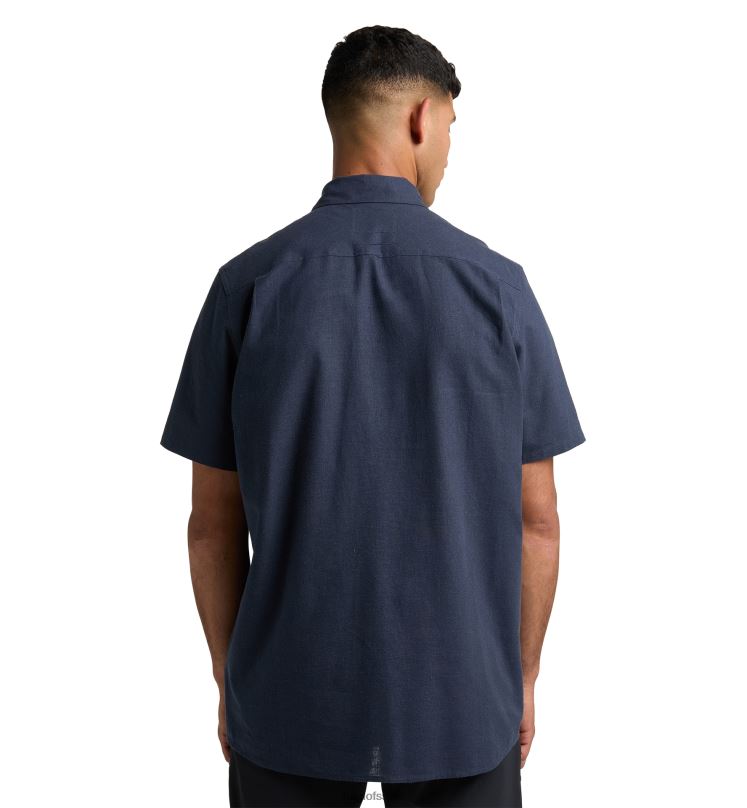 Tarn Blue Men Haglofs Curious Hemp SS Shirt Tops ZXT0L267