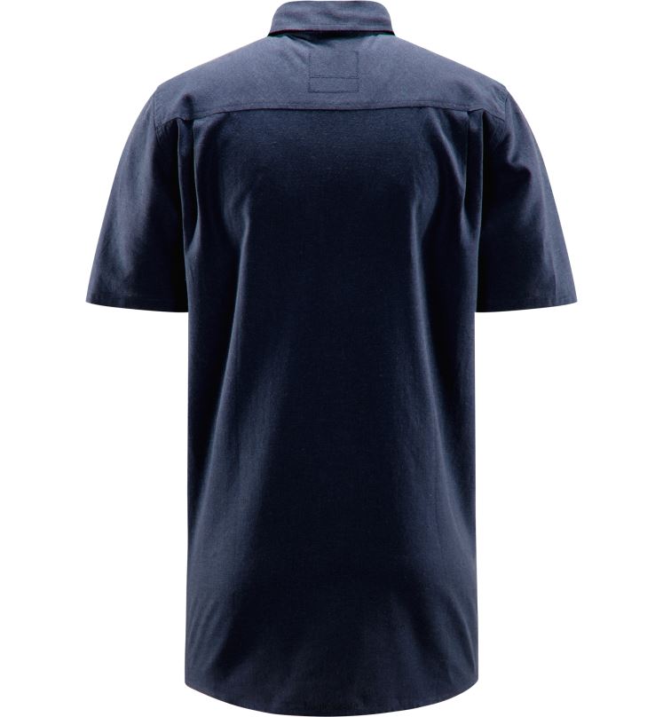 Tarn Blue Men Haglofs Curious Hemp SS Shirt Tops ZXT0L267