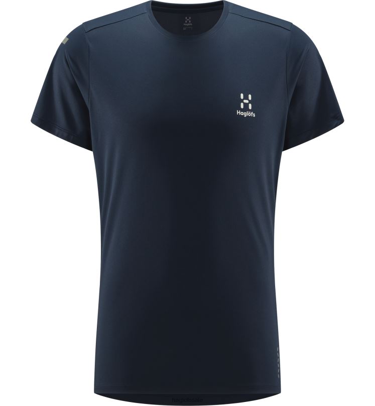 Tarn Blue Men Haglofs L.I.M Tech Tee Tops ZXT0L248