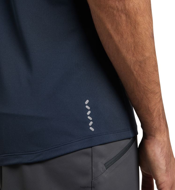 Tarn Blue Men Haglofs L.I.M Tech Tee Tops ZXT0L248