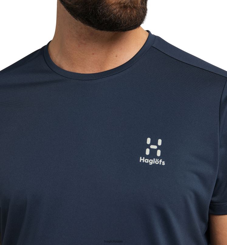 Tarn Blue Men Haglofs L.I.M Tech Tee Tops ZXT0L248