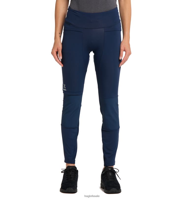 Dark Ocean/Tarn Blue Women Haglofs Luna Tights Bottoms ZXT0L803