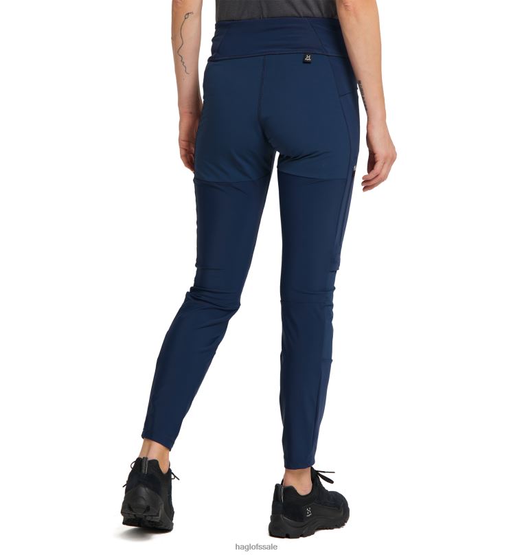 Dark Ocean/Tarn Blue Women Haglofs Luna Tights Bottoms ZXT0L803