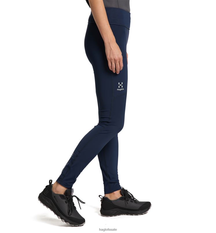 Dark Ocean Women Haglofs L.I.M Leap Tights Bottoms ZXT0L800
