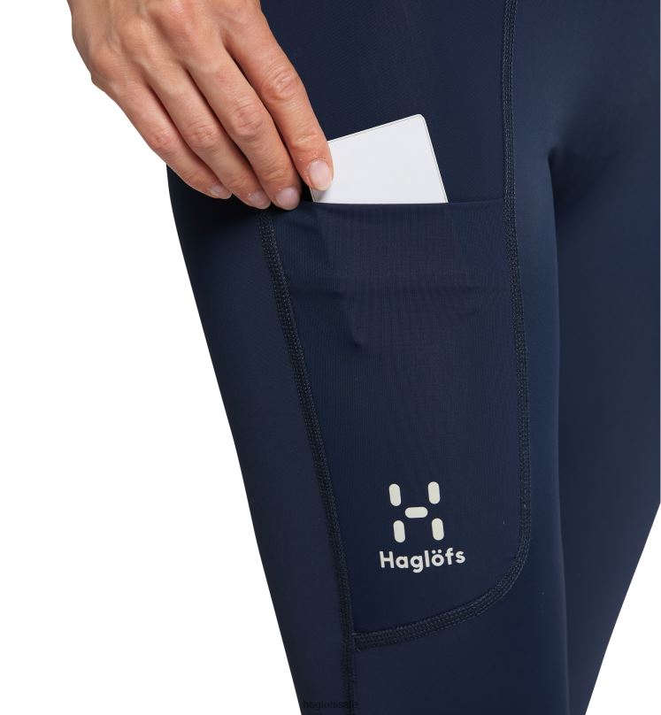 Dark Ocean Women Haglofs L.I.M Leap Tights Bottoms ZXT0L800