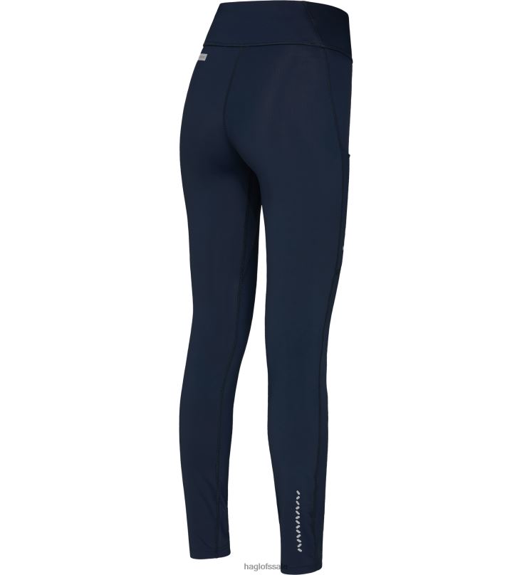 Dark Ocean Women Haglofs L.I.M Leap Tights Bottoms ZXT0L800