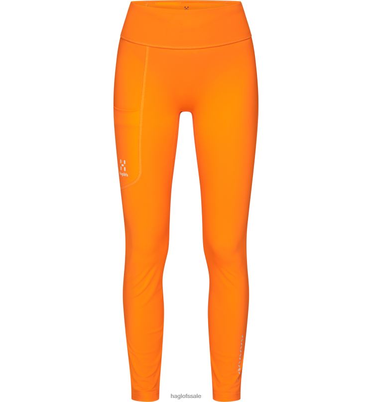 Flame Orange Women Haglofs L.I.M Leap Tights Bottoms ZXT0L799