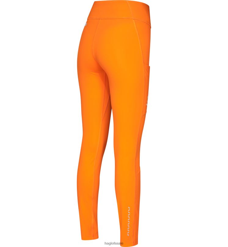 Flame Orange Women Haglofs L.I.M Leap Tights Bottoms ZXT0L799