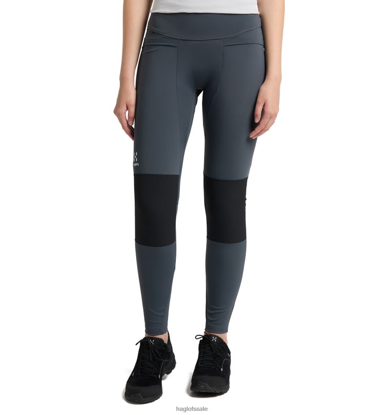 Magnetite/True Black Women Haglofs Luna Tights Bottoms ZXT0L801