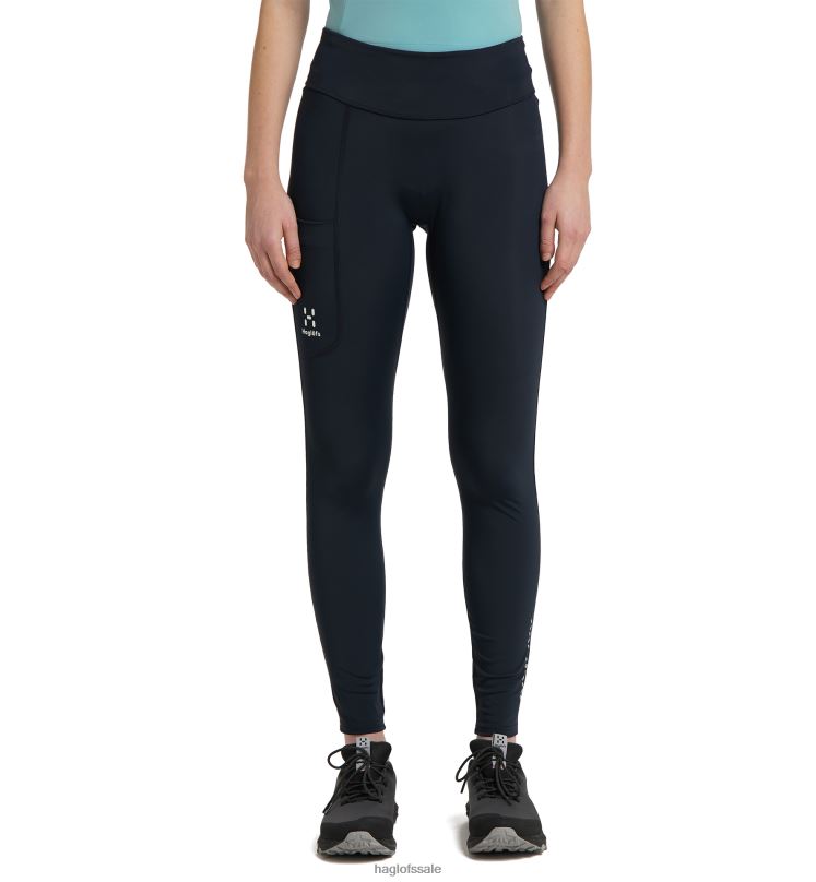Tarn Blue Women Haglofs L.I.M Leap Tights Bottoms ZXT0L798