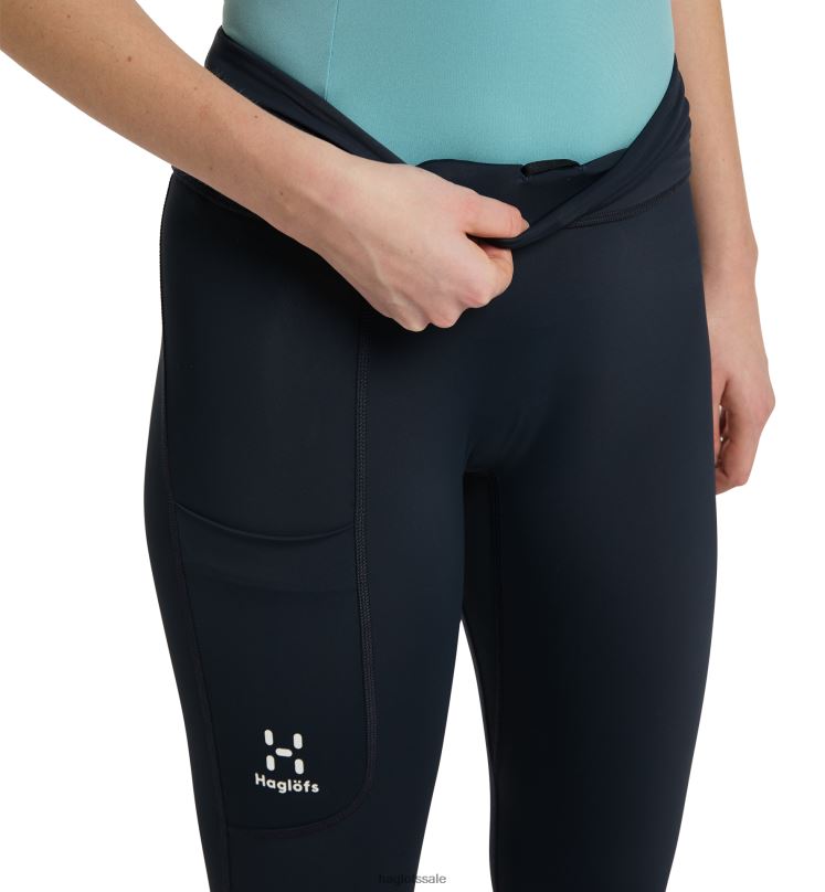 Tarn Blue Women Haglofs L.I.M Leap Tights Bottoms ZXT0L798
