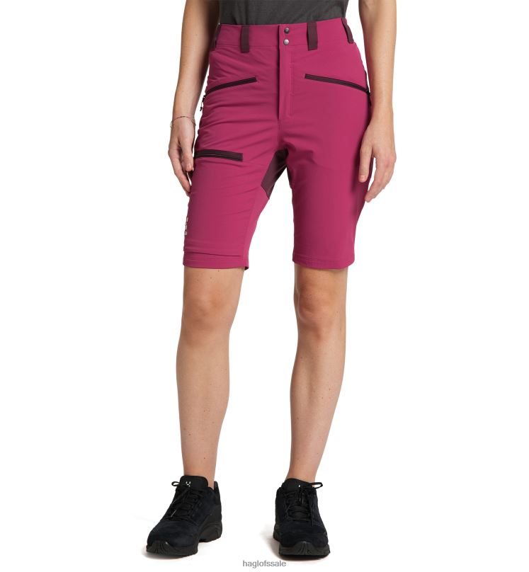 Deep Pink/Aubergine Women Haglofs Mid Slim Shorts Bottoms ZXT0L794