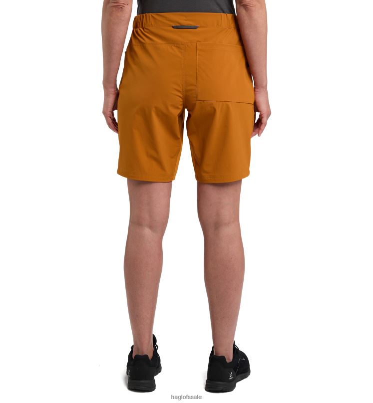Desert Yellow/Golden Brown Women Haglofs ROC Lite Standard Shorts Bottoms ZXT0L793