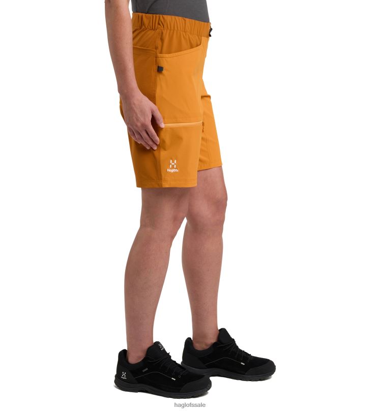 Desert Yellow/Golden Brown Women Haglofs ROC Lite Standard Shorts Bottoms ZXT0L793