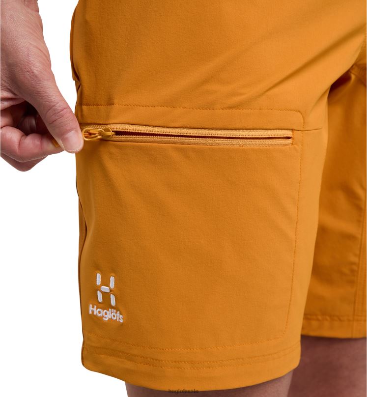 Desert Yellow/Golden Brown Women Haglofs ROC Lite Standard Shorts Bottoms ZXT0L793