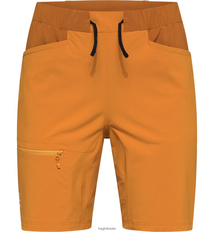 Desert Yellow/Golden Brown Women Haglofs ROC Lite Standard Shorts Bottoms ZXT0L793
