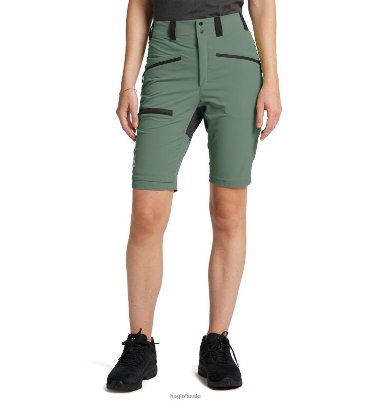 Fjell Green/True Black Women Haglofs Mid Slim Shorts Bottoms ZXT0L776