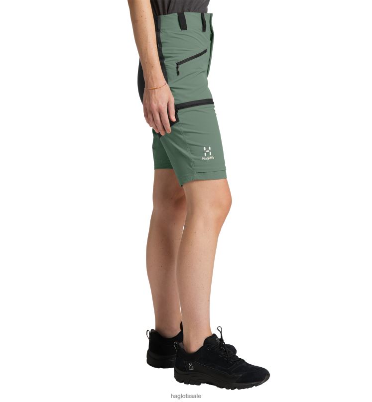 Fjell Green/True Black Women Haglofs Mid Slim Shorts Bottoms ZXT0L776
