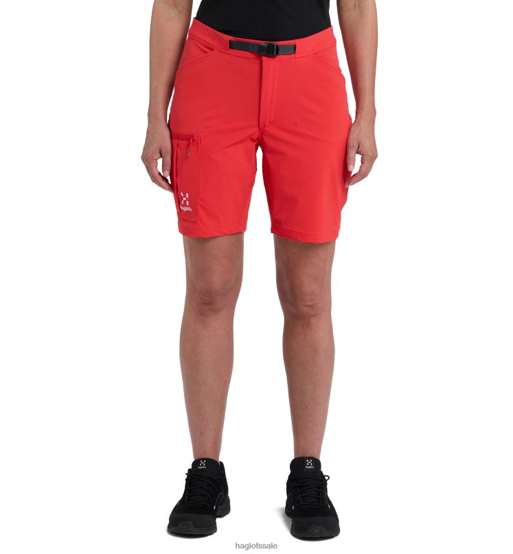 Poppy Red Women Haglofs Lizard Softshell Shorts Bottoms ZXT0L780