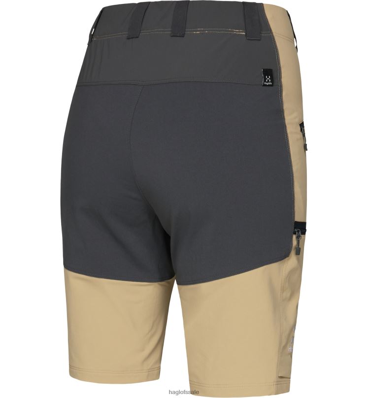 Sand/Magnetite Women Haglofs Mid Slim Shorts Bottoms ZXT0L777
