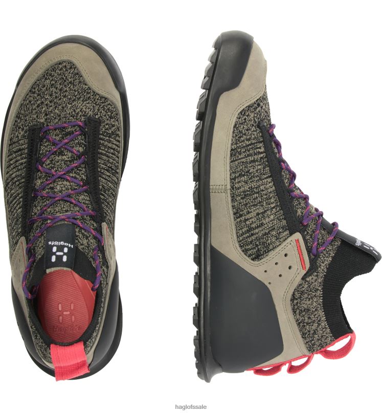 Lichen/Hibiscus Red Women Haglofs Duality AT3 Low Shoes ZXT0L819