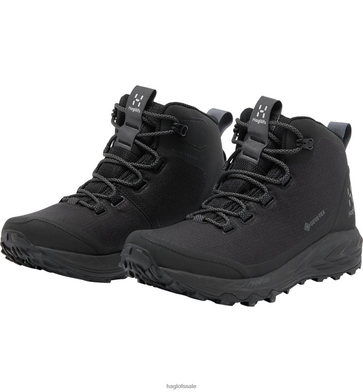 True Black/Magnetite Women Haglofs L.I.M FH GTX Mid Shoes ZXT0L820