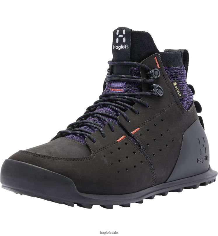 True Black/Purple Rain Women Haglofs Duality AT1 GTX Mid Shoes ZXT0L827