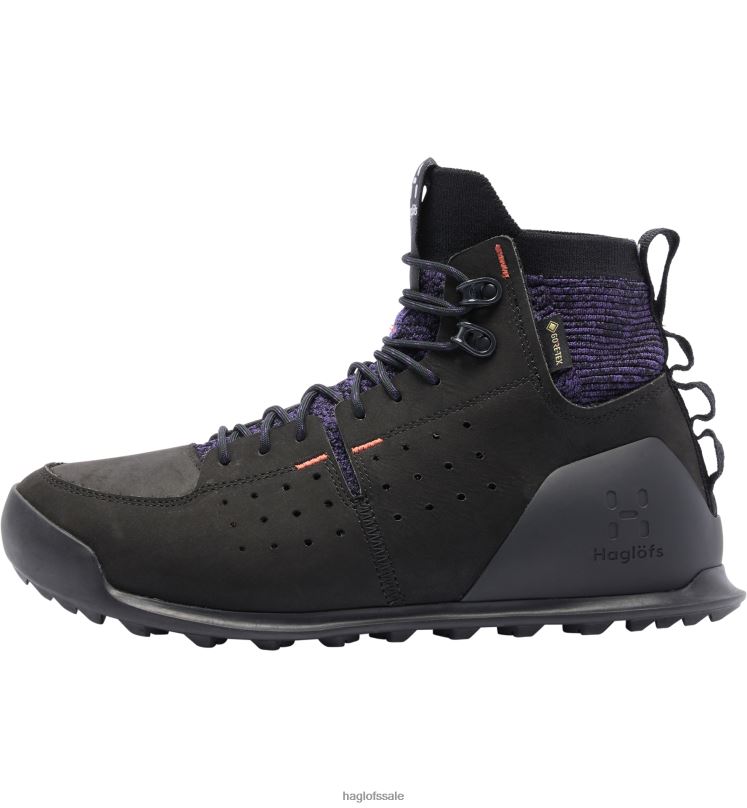 True Black/Purple Rain Women Haglofs Duality AT1 GTX Mid Shoes ZXT0L827