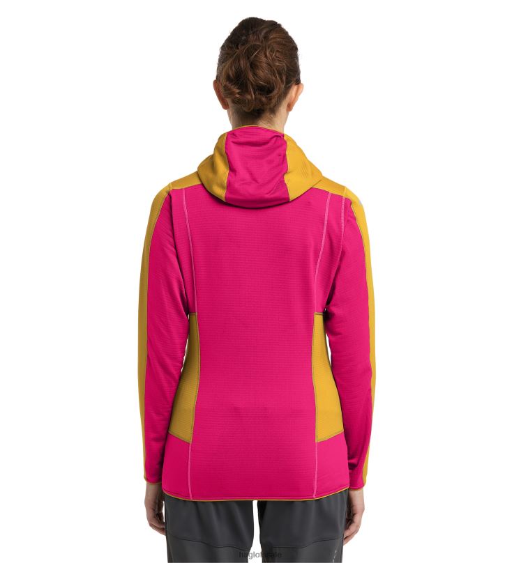 Autumn Leaves/Ultra Pink Women Haglofs L.I.M Mid Fast Hood Tops ZXT0L671