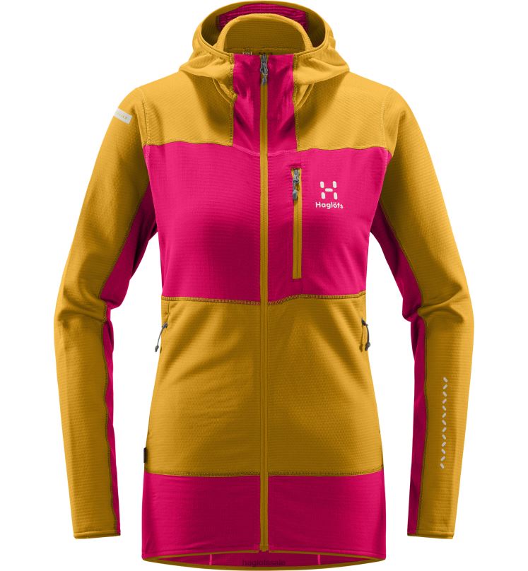 Autumn Leaves/Ultra Pink Women Haglofs L.I.M Mid Fast Hood Tops ZXT0L671