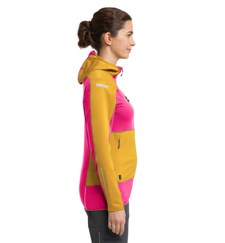Autumn Leaves/Ultra Pink Women Haglofs L.I.M Mid Fast Hood Tops ZXT0L671