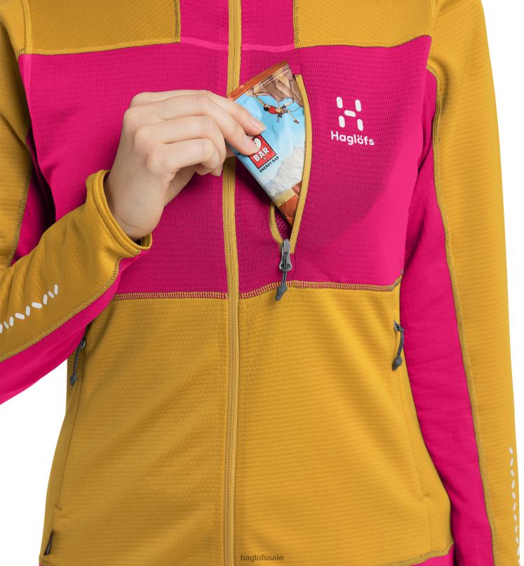 Autumn Leaves/Ultra Pink Women Haglofs L.I.M Mid Fast Hood Tops ZXT0L671