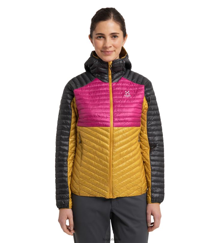 Autumn Leaves/Ultra Pink Women Haglofs L.I.M Mimic Hood Tops ZXT0L721