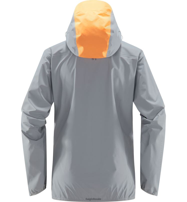Concrete/Soft Orange Women Haglofs L.I.M GTX Active Jacket Tops ZXT0L666