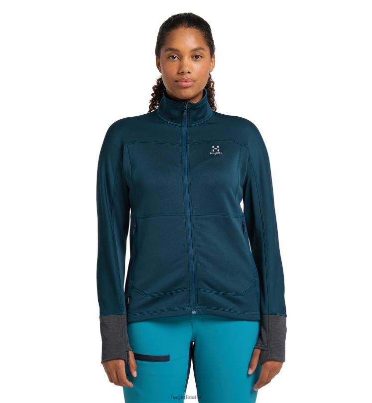 Dark Ocean/Magnetite Women Haglofs Betula Jacket Tops ZXT0L689