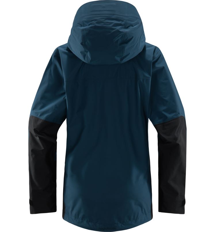Dark Ocean/True Black Women Haglofs Roc Sheer GTX Jacket Tops ZXT0L733
