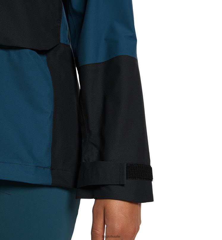Dark Ocean/True Black Women Haglofs Roc Sheer GTX Jacket Tops ZXT0L733