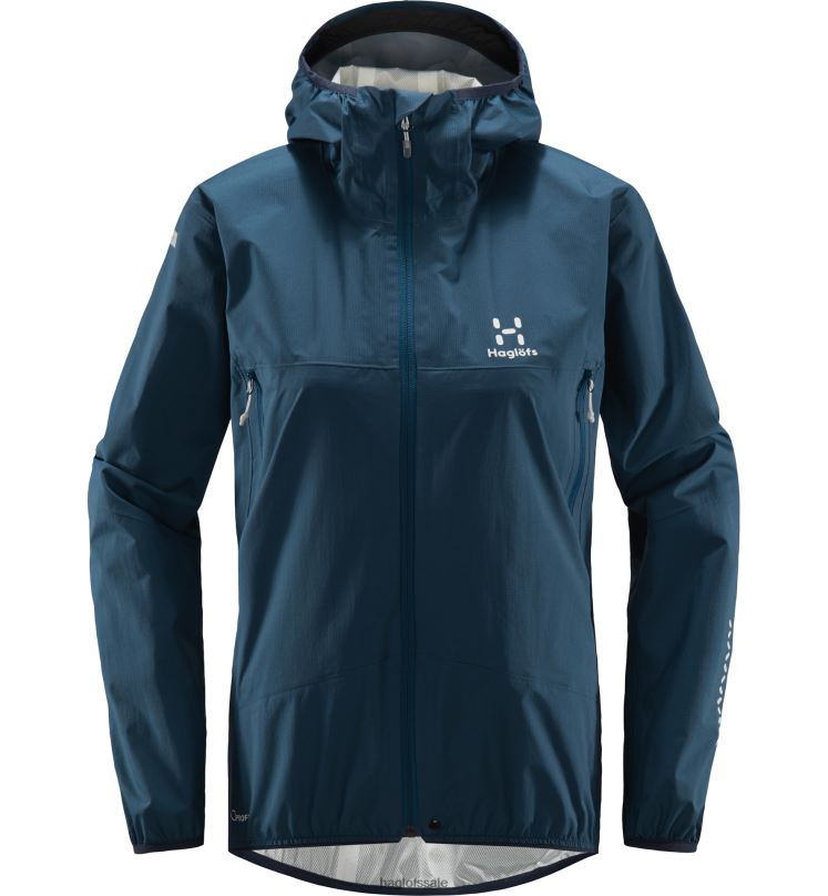 Dark Ocean Women Haglofs L.I.M Proof Jacket Tops ZXT0L581
