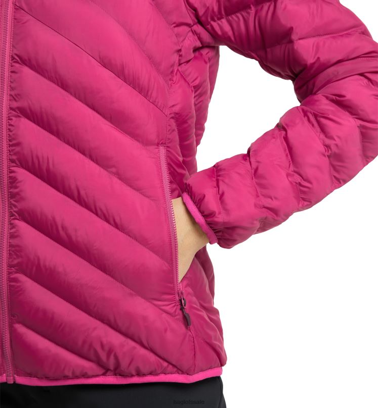 Deep Pink/Ultra Pink Women Haglofs Sarna Mimic Hood Tops ZXT0L695