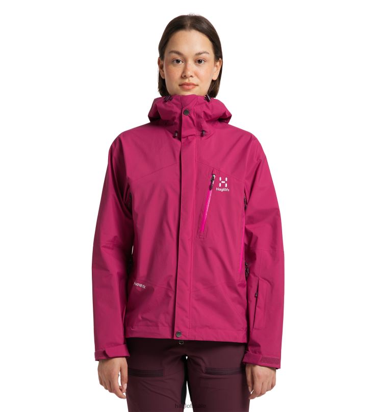 Deep Pink Women Haglofs Astral GTX Jacket Tops ZXT0L704