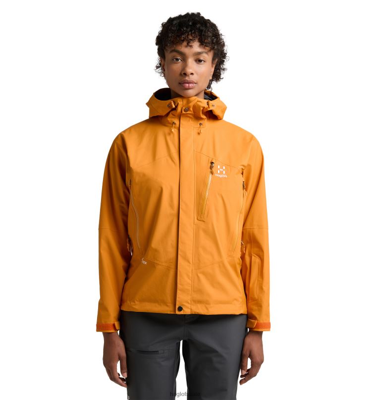 Desert Yellow Women Haglofs Astral GTX Jacket Tops ZXT0L650