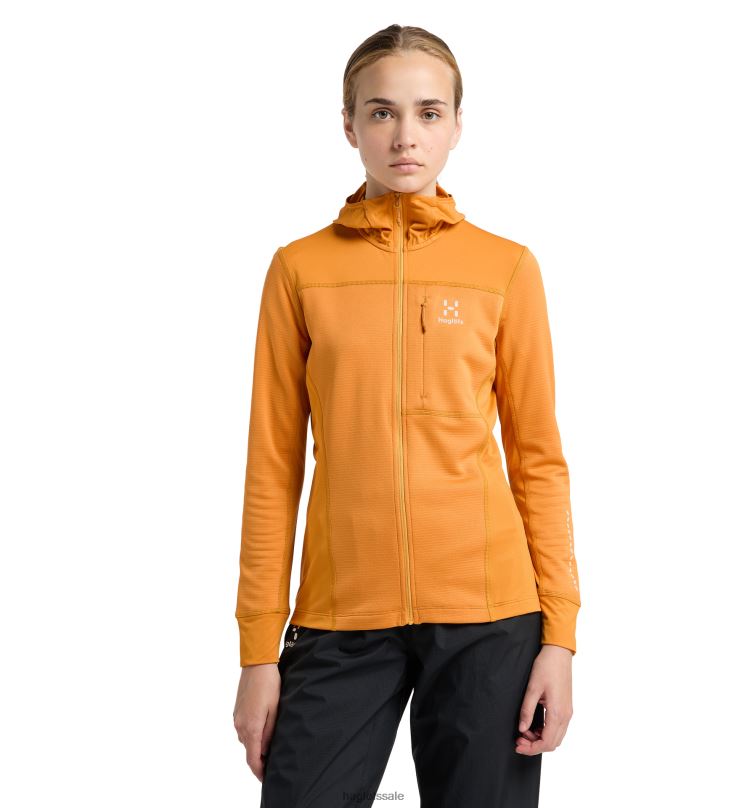 Desert Yellow Women Haglofs L.I.M Mid Multi Hood Tops ZXT0L599