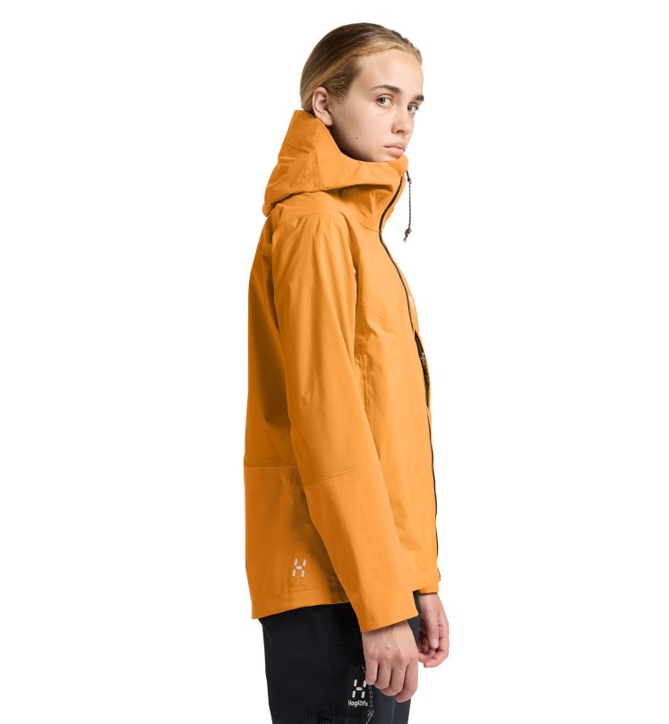 Desert Yellow Women Haglofs ROC Mono Proof Jacket Tops ZXT0L637