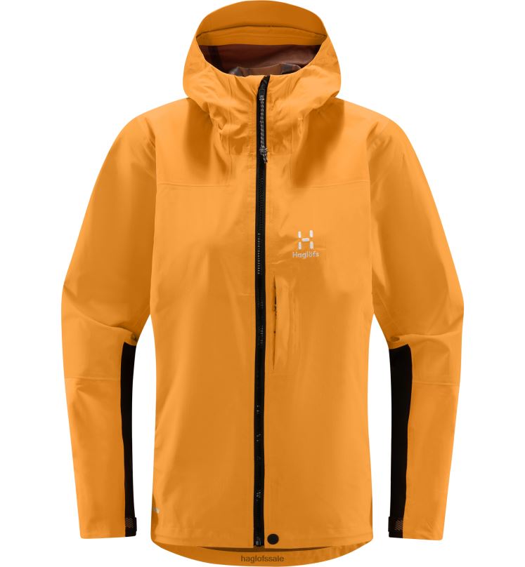 Desert Yellow Women Haglofs ROC Mono Proof Jacket Tops ZXT0L637