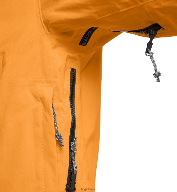 Desert Yellow Women Haglofs ROC Mono Proof Jacket Tops ZXT0L637