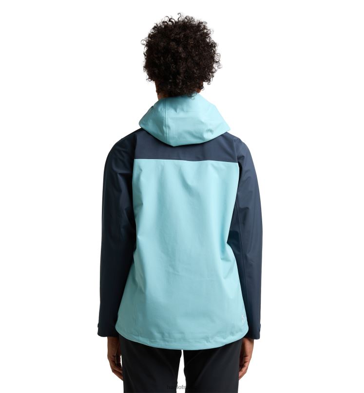Frost Blue/Tarn Blue Women Haglofs Front Proof Jacket Tops ZXT0L619