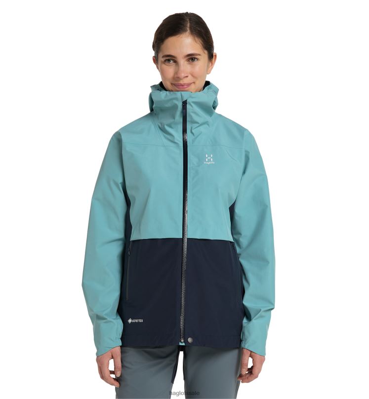 Frost Blue/Tarn Blue Women Haglofs Wilda GTX Jacket Tops ZXT0L603