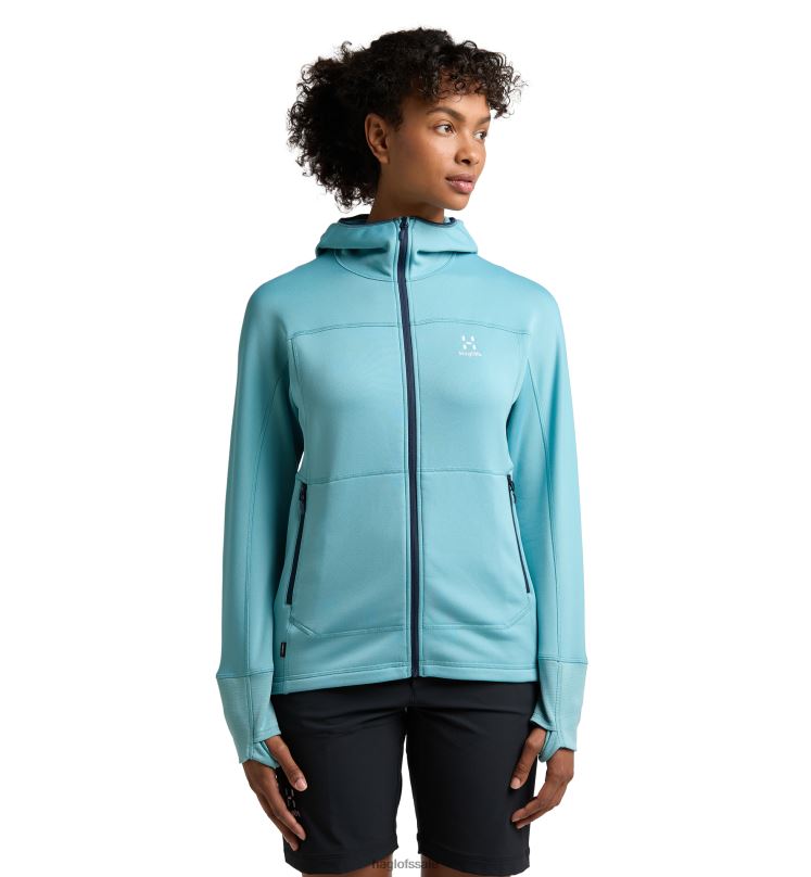 Frost Blue Women Haglofs Betula Hood Tops ZXT0L555