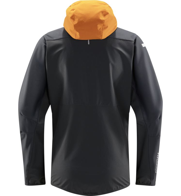 Magnetite/Desert Yellow Women Haglofs L.I.M Hybrid Softshell Jacket Tops ZXT0L674